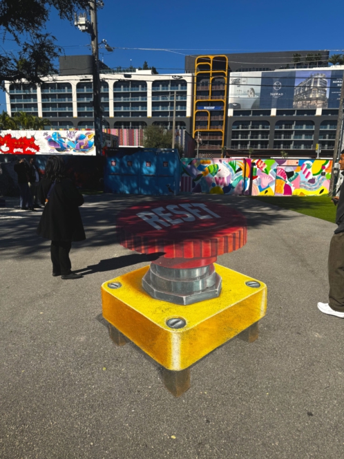 "RESET" (or "Push that Button") by Dutch artist Leon Keer